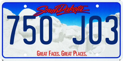 SD license plate 75OJ03