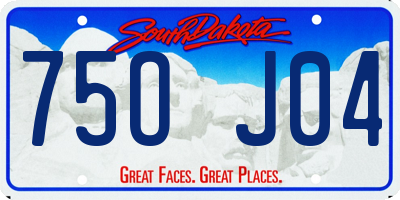 SD license plate 75OJ04