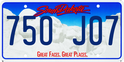 SD license plate 75OJ07
