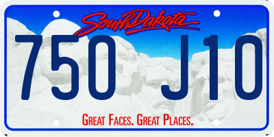 SD license plate 75OJ10