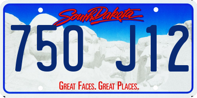 SD license plate 75OJ12
