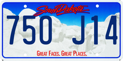 SD license plate 75OJ14