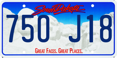 SD license plate 75OJ18
