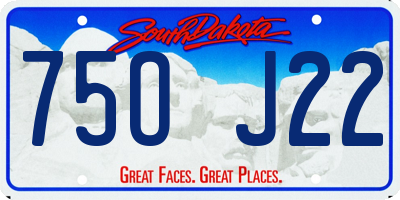 SD license plate 75OJ22
