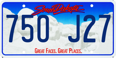 SD license plate 75OJ27