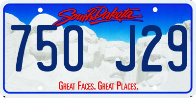 SD license plate 75OJ29