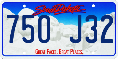 SD license plate 75OJ32