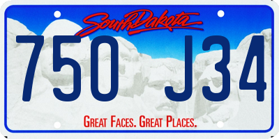 SD license plate 75OJ34