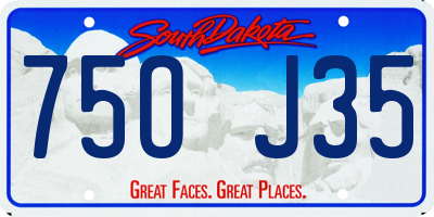 SD license plate 75OJ35