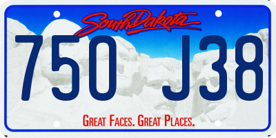 SD license plate 75OJ38
