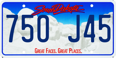 SD license plate 75OJ45