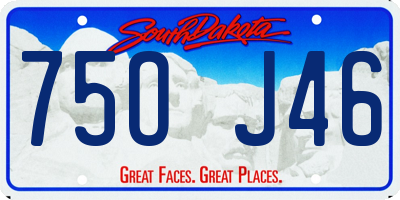 SD license plate 75OJ46