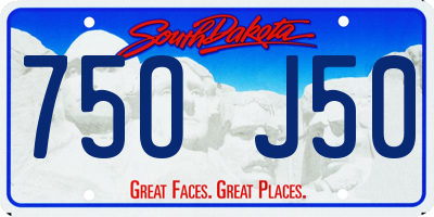 SD license plate 75OJ50