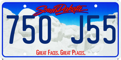 SD license plate 75OJ55