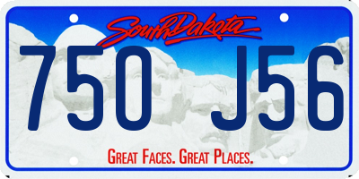 SD license plate 75OJ56