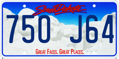 SD license plate 75OJ64