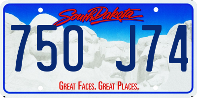SD license plate 75OJ74