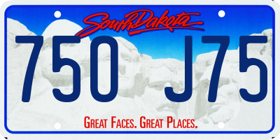 SD license plate 75OJ75