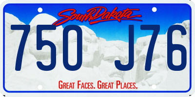 SD license plate 75OJ76