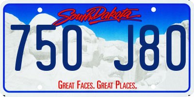SD license plate 75OJ80