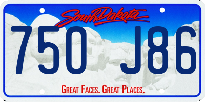 SD license plate 75OJ86