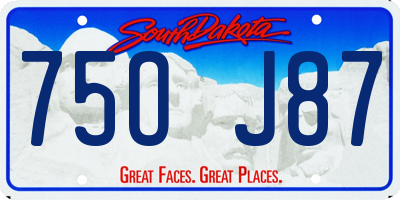 SD license plate 75OJ87