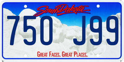 SD license plate 75OJ99