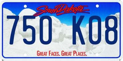 SD license plate 75OK08