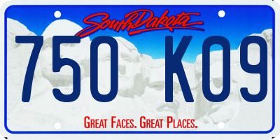 SD license plate 75OK09