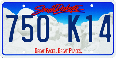 SD license plate 75OK14