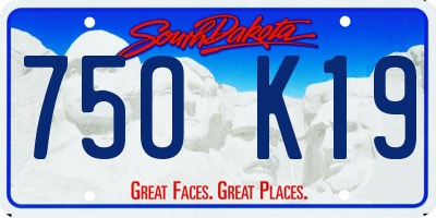 SD license plate 75OK19