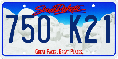 SD license plate 75OK21