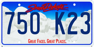 SD license plate 75OK23