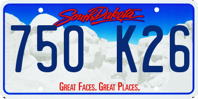 SD license plate 75OK26