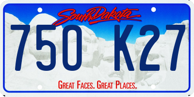 SD license plate 75OK27