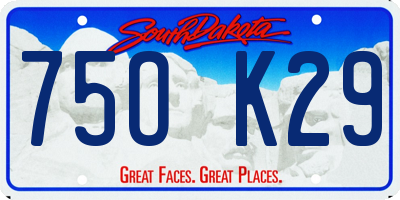 SD license plate 75OK29