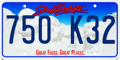 SD license plate 75OK32