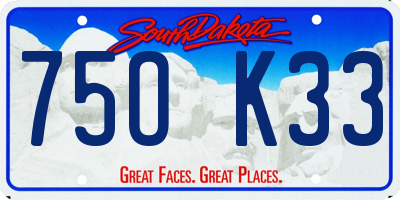 SD license plate 75OK33