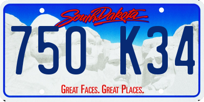 SD license plate 75OK34