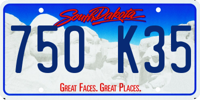 SD license plate 75OK35