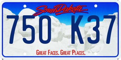 SD license plate 75OK37
