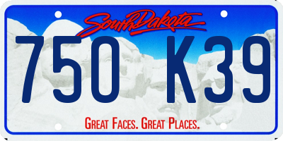 SD license plate 75OK39