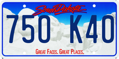 SD license plate 75OK40