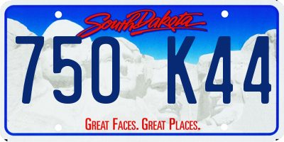SD license plate 75OK44