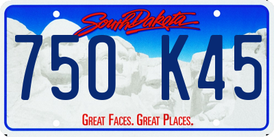 SD license plate 75OK45