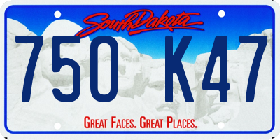 SD license plate 75OK47