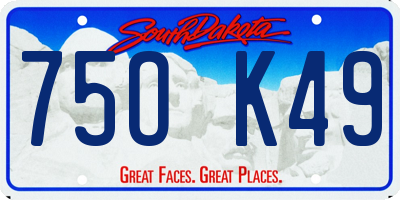 SD license plate 75OK49
