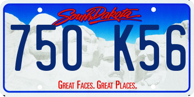 SD license plate 75OK56