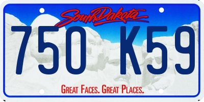 SD license plate 75OK59