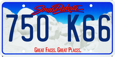 SD license plate 75OK66